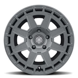 ICON ALLOYS COMPASS SAT BLK - 17 X 8.5 / 6X135 / 6MM / 5" BS