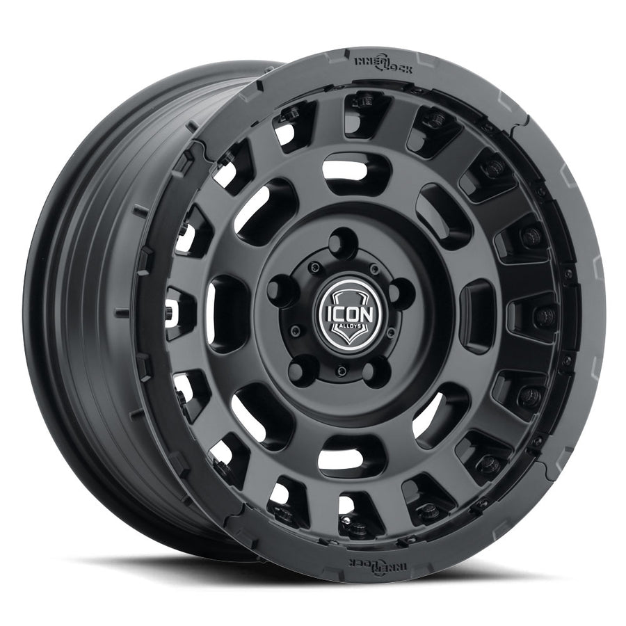 ICON Alloys Hammer Pro Satin Black 17 X 8.5 / 5 X 5 -6mm Offset 4.5" BS