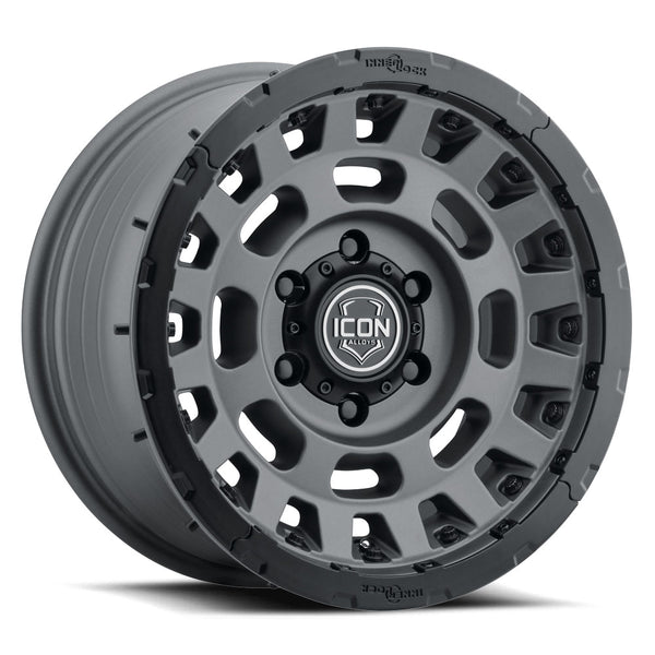 ICON Alloys Hammer Pro Charcoal 17 X 8.5 / 6 X 135 6mm Offset 5" BS