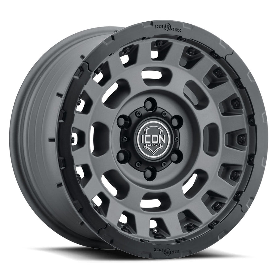 ICON Alloys Hammer Pro Charcoal 17 X 8.5 / 6 X 5.5 0mm Offset 4.75" BS