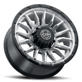 ICON Alloys Cajon Silver Machined W/ Gloss Black Lip 20 X 9 / 8 X 180 12mm Offset 5.5" BS
