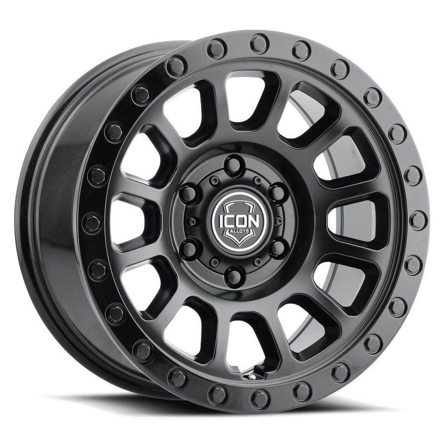 ICON Alloys Hulse Double Black 18 X 9 / 6 X 5.5 25mm Offset 6" BS