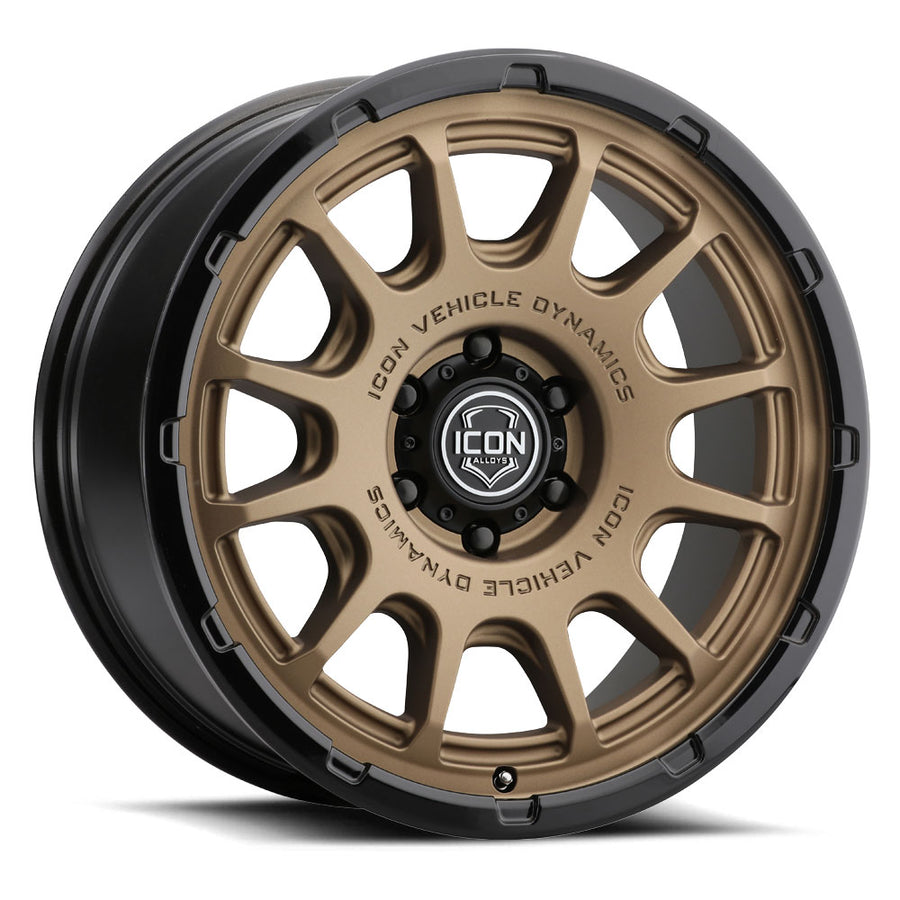 ICON Alloys Rancho Satin Bronze W/ Gloss Black Lip 20 X 9 / 6 X 5.5 0mm Offset 5" BS
