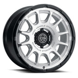 ICON Alloys Rancho Silver Machined W/ Gloss Black Lip 20 X 9 / 5 X 5 -12mm Offset 4.5" BS
