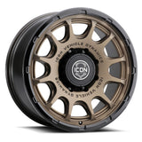 ICON Alloys Rancho Satin Bronze W/ Gloss Black Lip 20 X 9 / 8 X 6.5 12mm Offset 5.5" BS