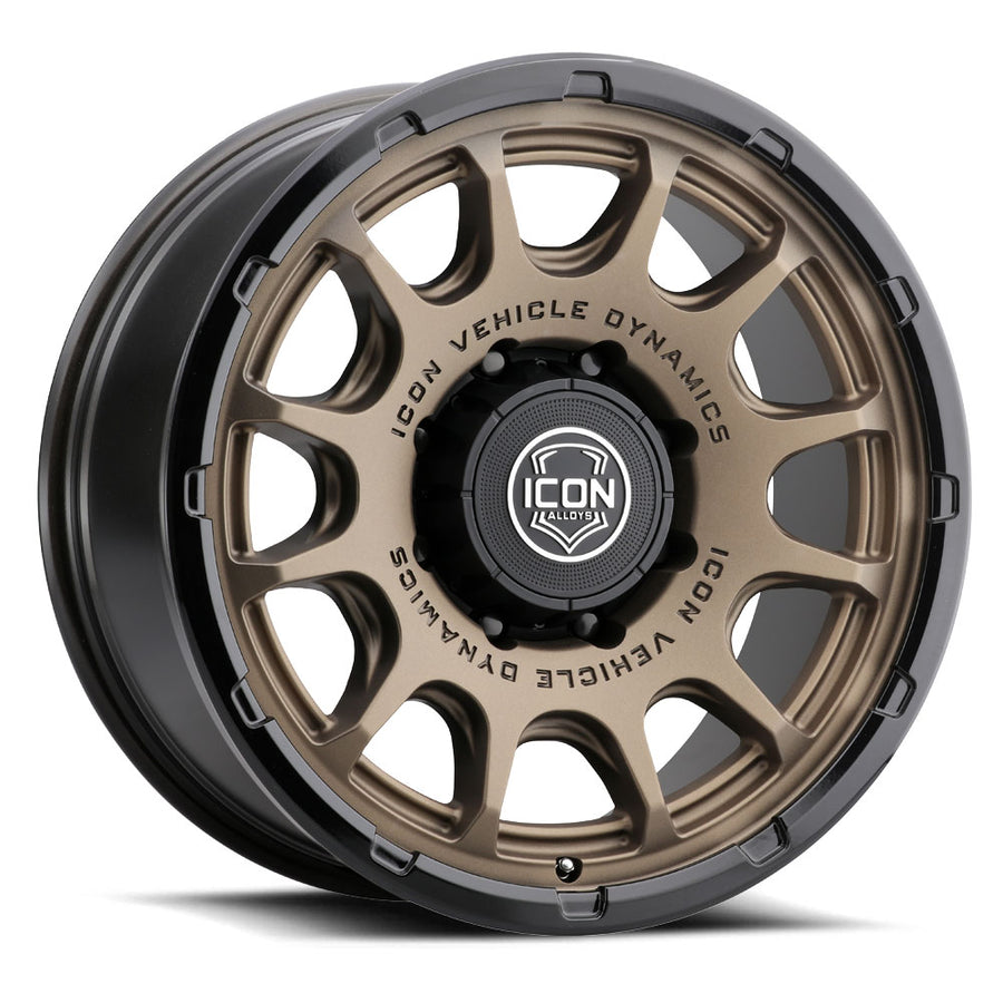ICON Alloys Rancho Satin Bronze W/ Gloss Black Lip 20 X 9 / 8 X 170 6mm Offset 5.25" BS