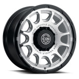 ICON Alloys Rancho Silver Machined W/ Gloss Black Lip 20 X 9 / 8 X 180 12mm Offset 5.5" BS