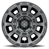 ICON Alloys Thrust Smoked Satin Black 17 X 8.5 / 6 X 5.5 25mm Offset 5.75" BS