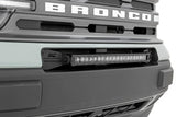 Rough Country - LED Light Kit - Bumper Mount - 20 In. Black Single Row - White DRL - Ford Bronco Sport (21-25)