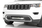 Rough Country - LED Light Kit - Bumper Mount - 20 In. Black Dual Row - White DRL - Jeep Grand Cherokee WK2 (11-20)