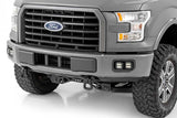 Rough Country - LED Light Kit - Fog Mount - Dual 2 In. Black Pairs - Flood - Ford F-150 (15-17)
