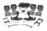Rough Country - LED Light Kit - Fog Mount - 2 In. Black Pair - White DRL - Chevy Silverado 2500 HD/3500 HD (11-14)