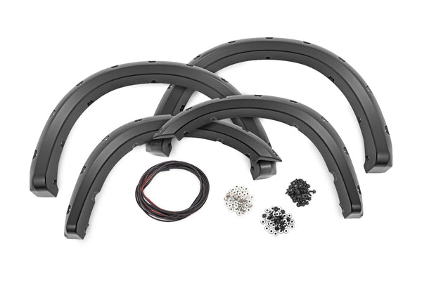 Rough Country - Pocket Fender Flares - PR4 Flame Red - Ram 2500/3500 2WD/4WD (2019-2025)