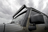 Rough Country - LED Light - Windshield Mnt - 50 In. Black Dual Row - Amber DRL - Jeep Wrangler JK (07-18)