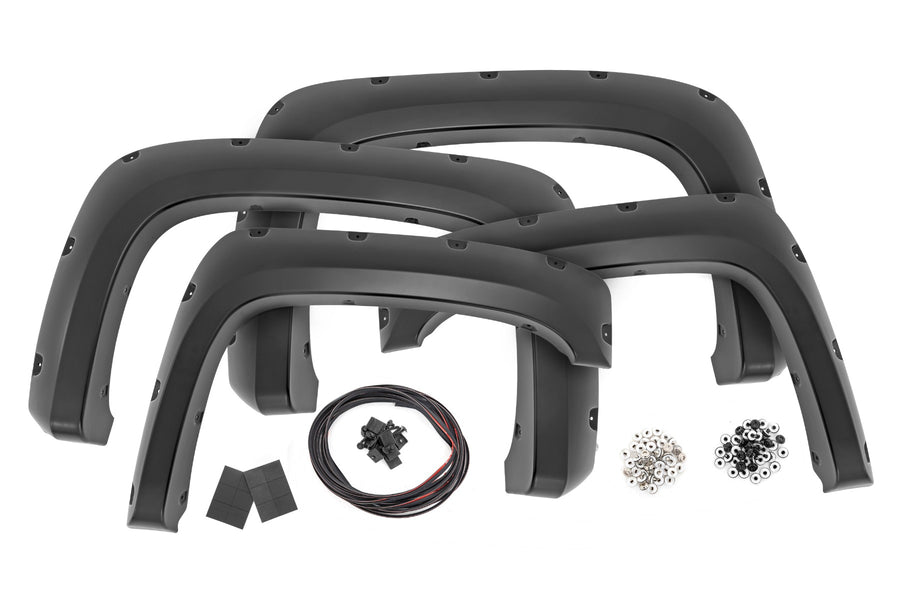 Rough Country - Pocket Fender Flares - 6'7 In. & 8' Bed - GIW Graystone - Chevy Silverado 1500/2500HD/3500HD (07-14)