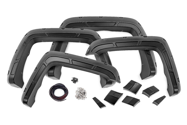 Rough Country - Defender Pocket Fender Flares - G7C Cardinal Red - GMC Sierra 1500 (14-18)/Sierra 2500 HD (15-19)