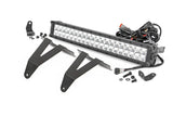 Rough Country - LED Light Kit - Bumper Mount - 20 In. Chrome Dual Row - White DRL - Ram 1500 (19-24)