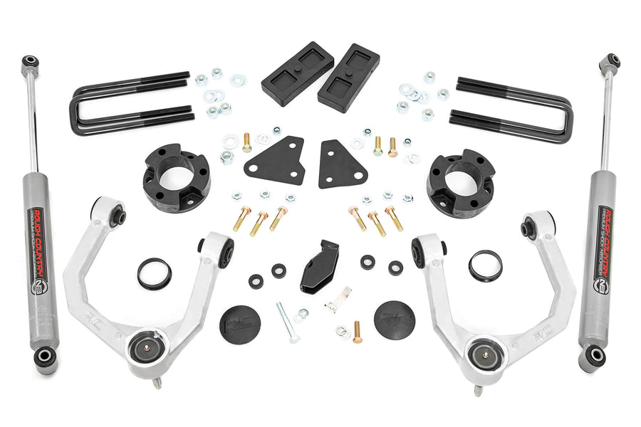 Rough Country - 3.5 Inch Lift Kit - N3 - Cast Steel Knuckles - Ford Ranger 4WD (2019-2023)