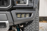 Rough Country - LED Light Kit - Fog Mount - Triple 2 In. Black Pair - White DRL - Ford Raptor (17-20)