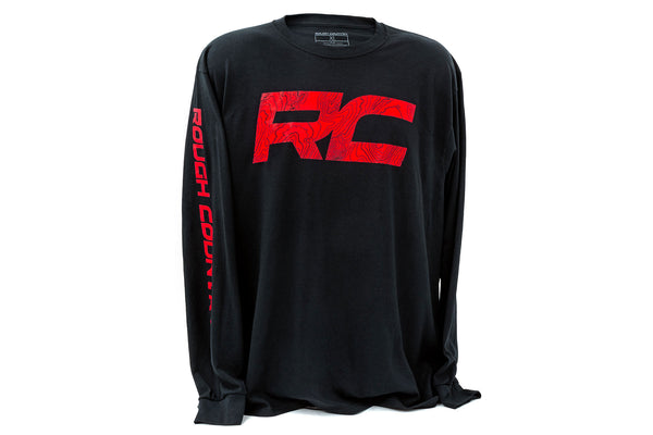 Rough Country - Rough Country Long Sleeve - RC Tread Sleeve - Black- XL