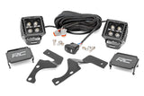 Rough Country - LED Light Kit - Ditch Mount - 2 In. Black Pair - White DRL - Toyota 4Runner (10-24)