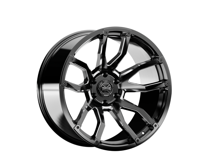 Rough Country - Torque Impact/Gloss Black W/Milled Accents/20x9/6x5.5/-12mm