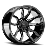 Rough Country - Torque Impact/Gloss Black W/Milled Accents/20x9/6x135/-12mm